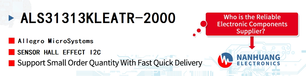 ALS31313KLEATR-2000 Allegro MicroSystems SENSOR HALL EFFECT I2C